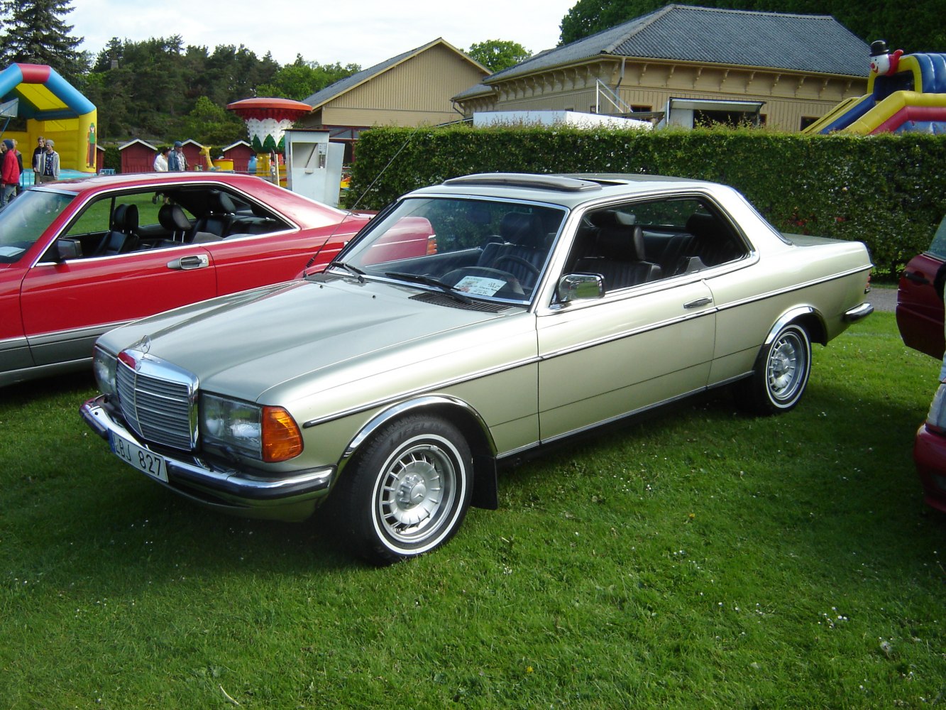 Two-door coupe with sunroof and chrome trim