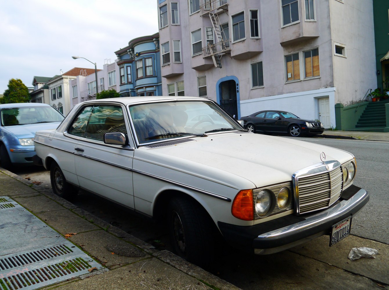 Classic coupe front view with iconic grille and vintage styling