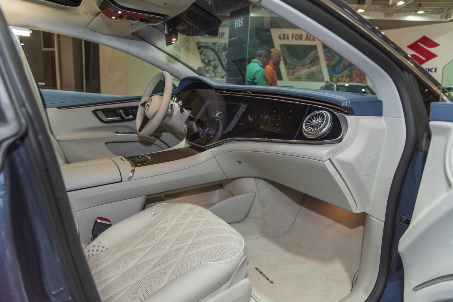 Luxury interior with digital dashboard and premium leather seating