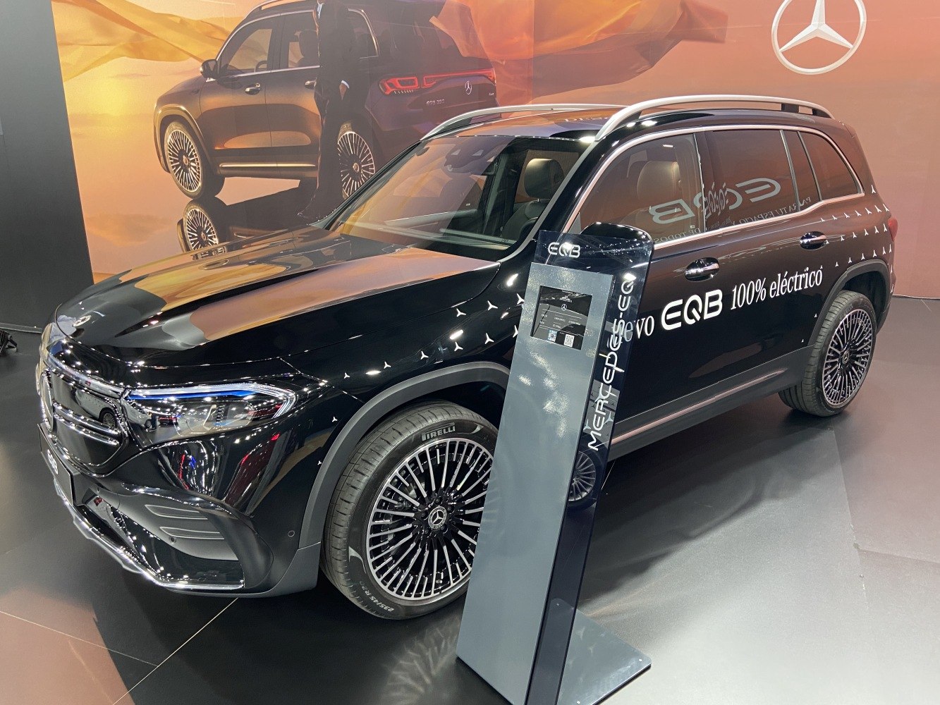 Electric SUV with sleek LED headlights and modern alloy wheels