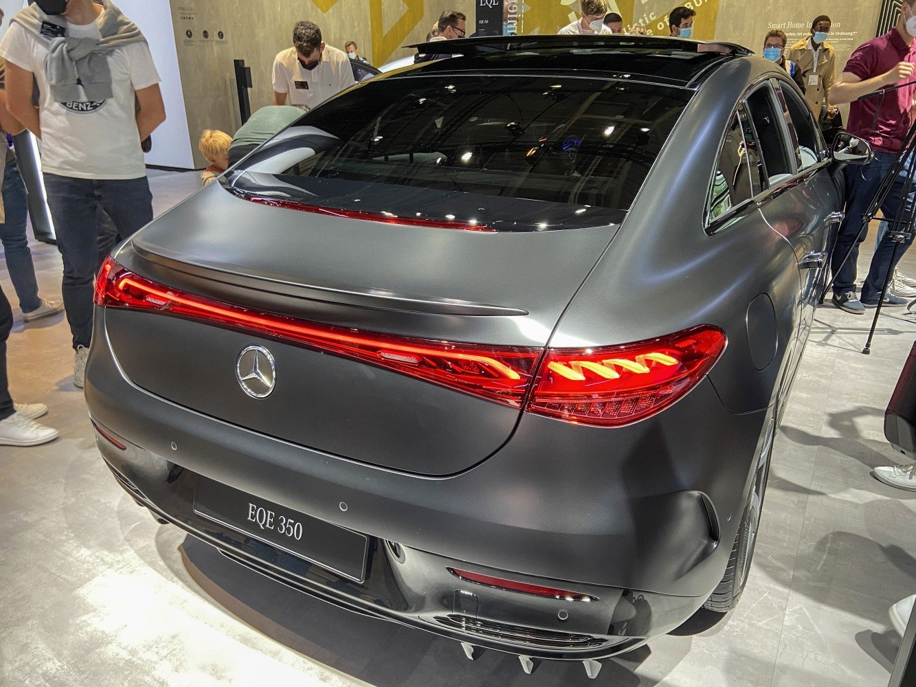 Rear view with LED light strip and matte finish