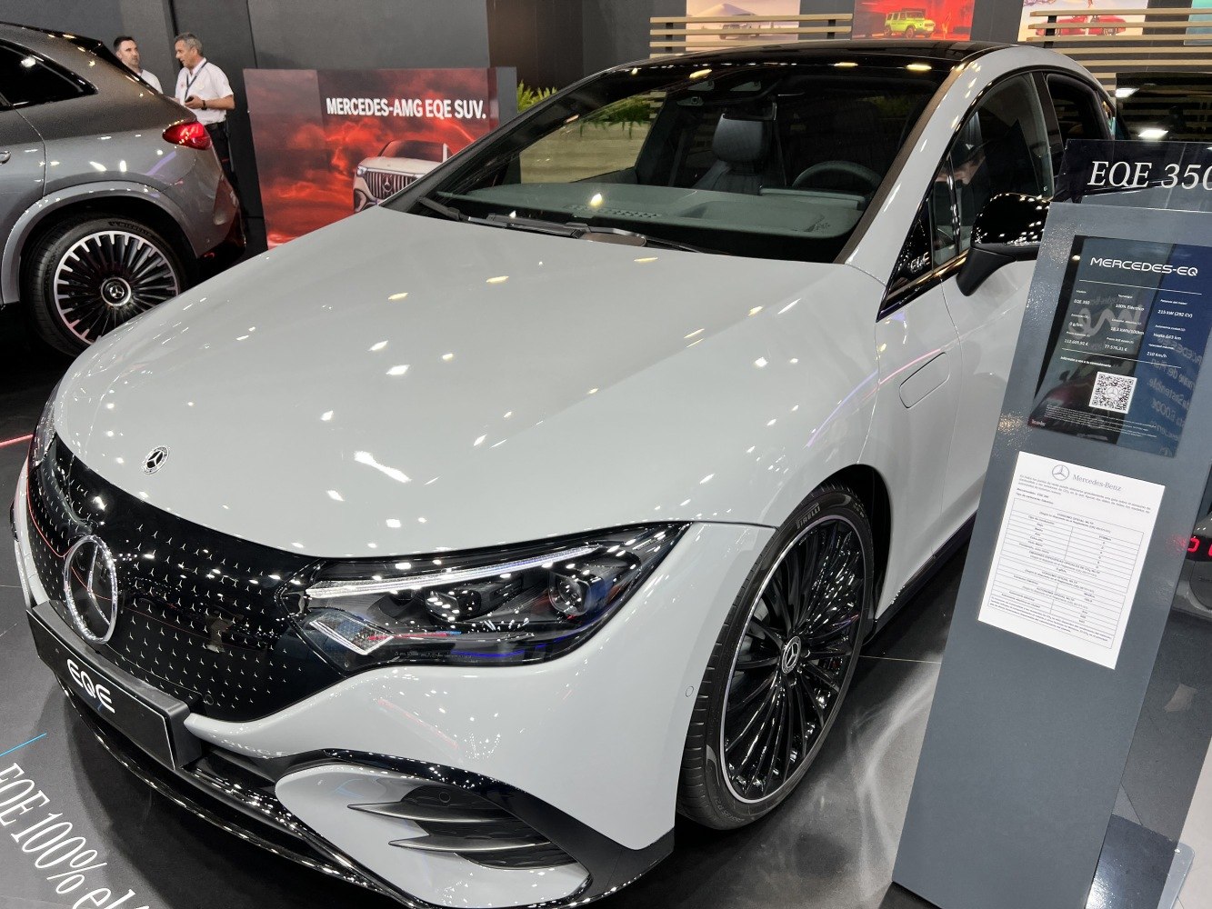 Sleek front fascia with distinctive LED headlights and black grille.