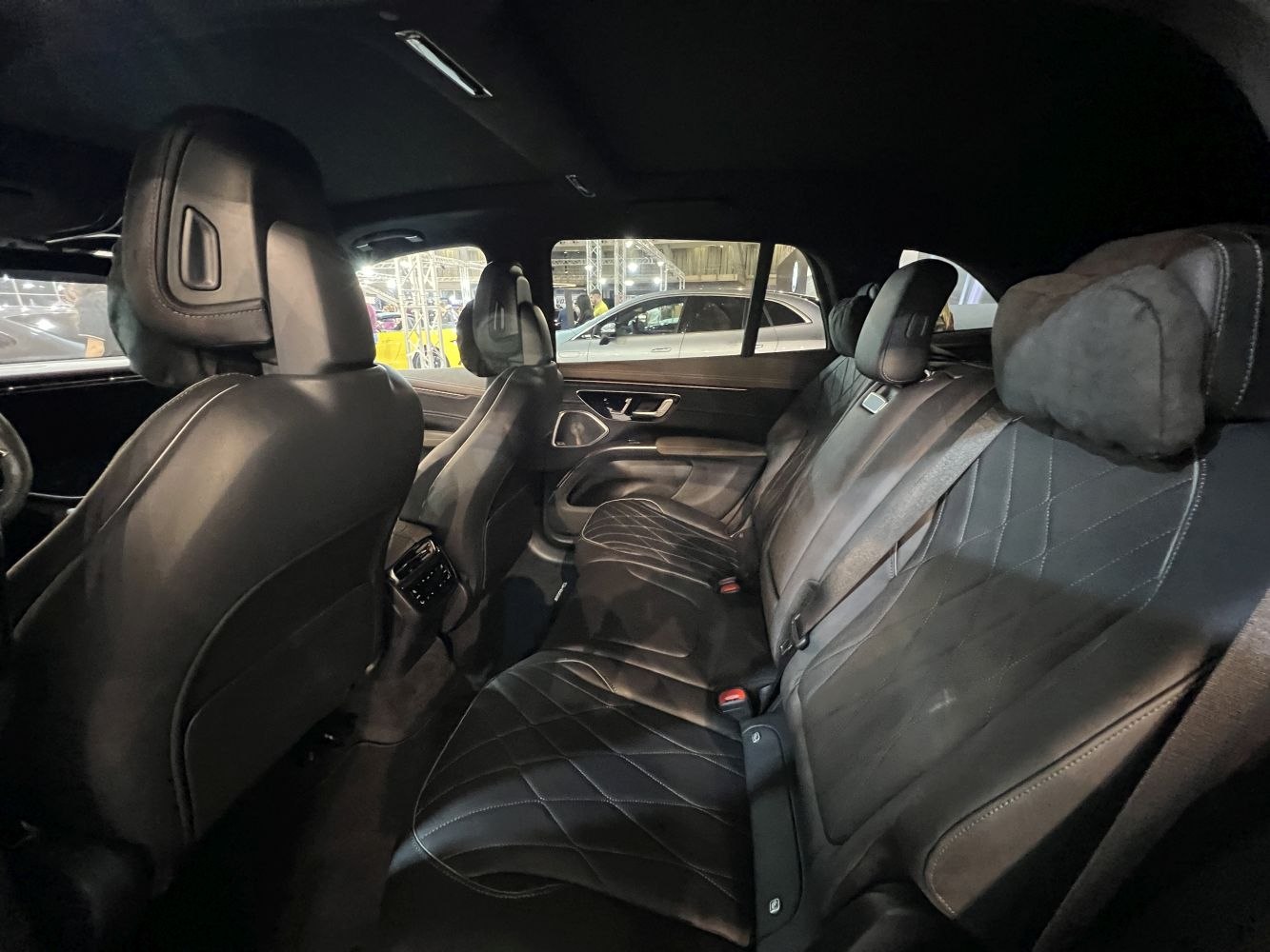 Premium rear leather seats with headrests and spacious legroom