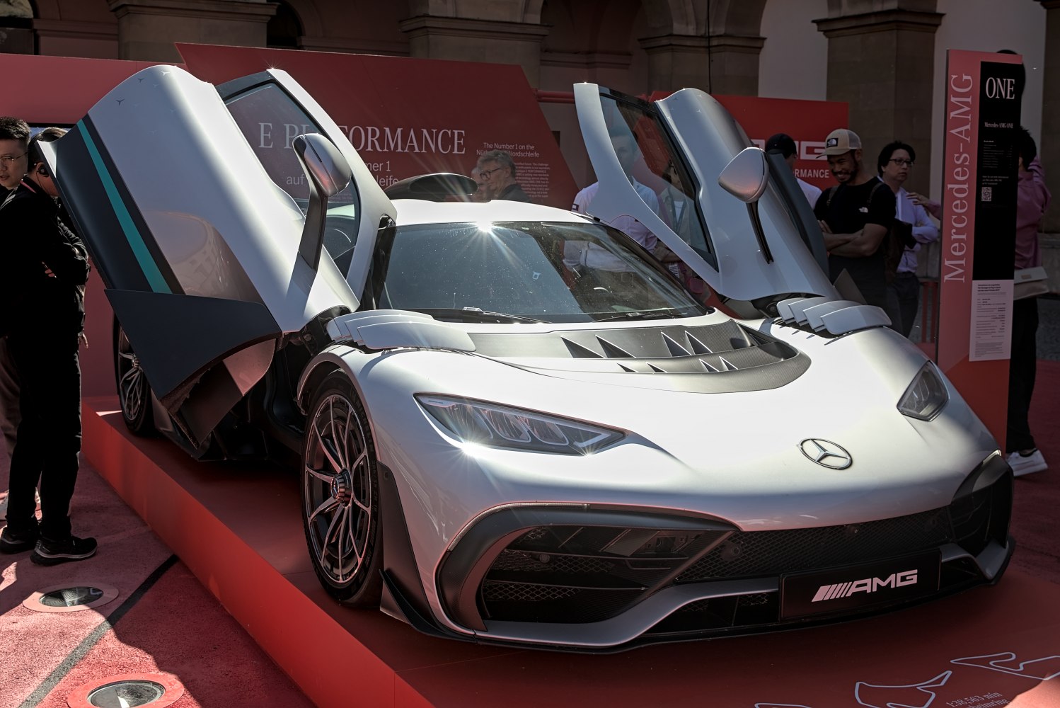 Butterfly doors and aerodynamic vents on a luxury hypercar