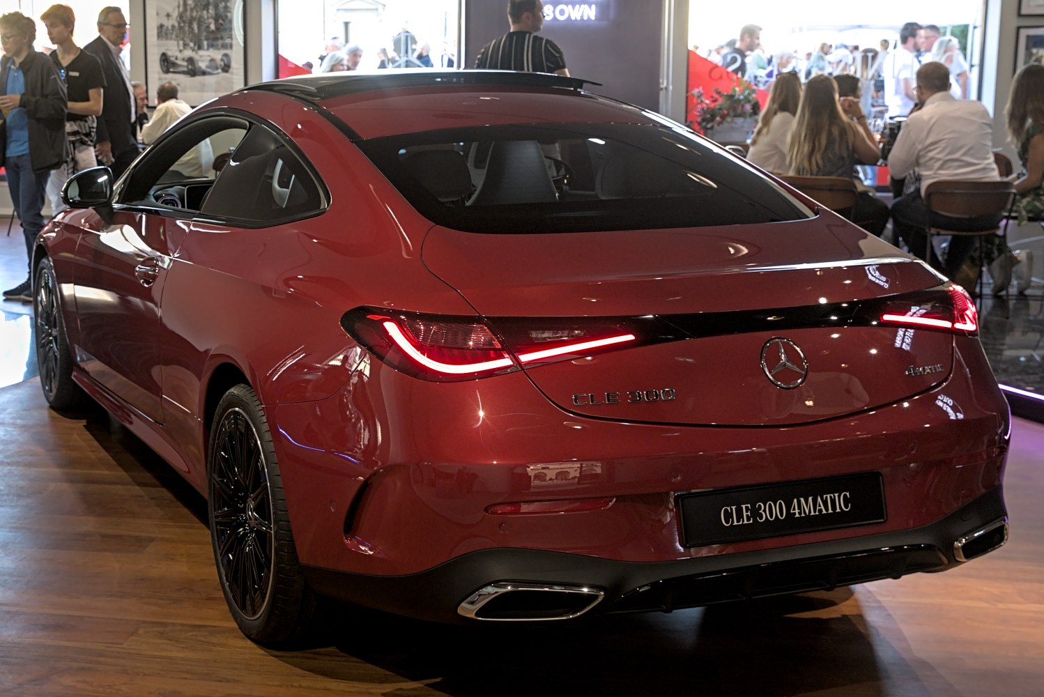 Sleek rear design with distinctive LED tail lights and dual exhaust tips