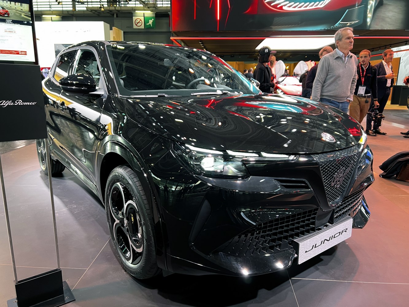 Sleek front grille and LED headlights with black alloy wheels