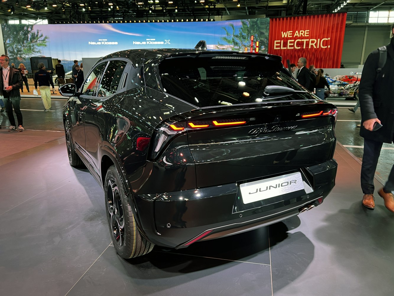 Rear view with LED taillights and black glossy finish