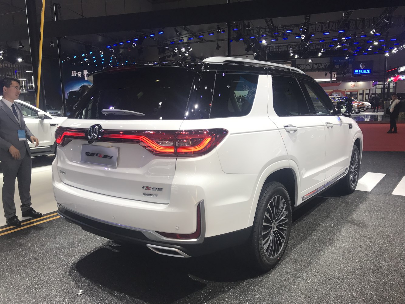 LED tail lights and rear design with dual exhausts on a modern SUV