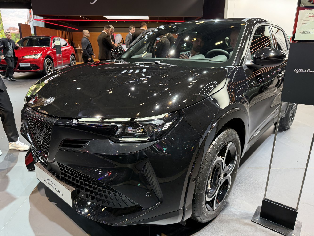 Black SUV front with LED headlights and sporty grille design