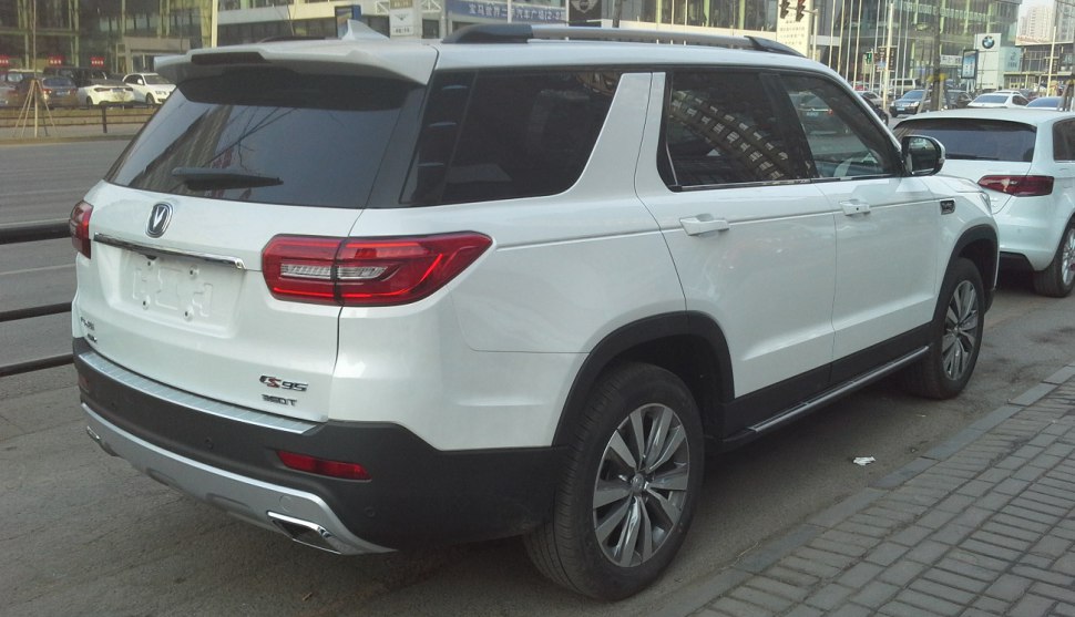 SUV rear and side design with tail lights and rear bumper