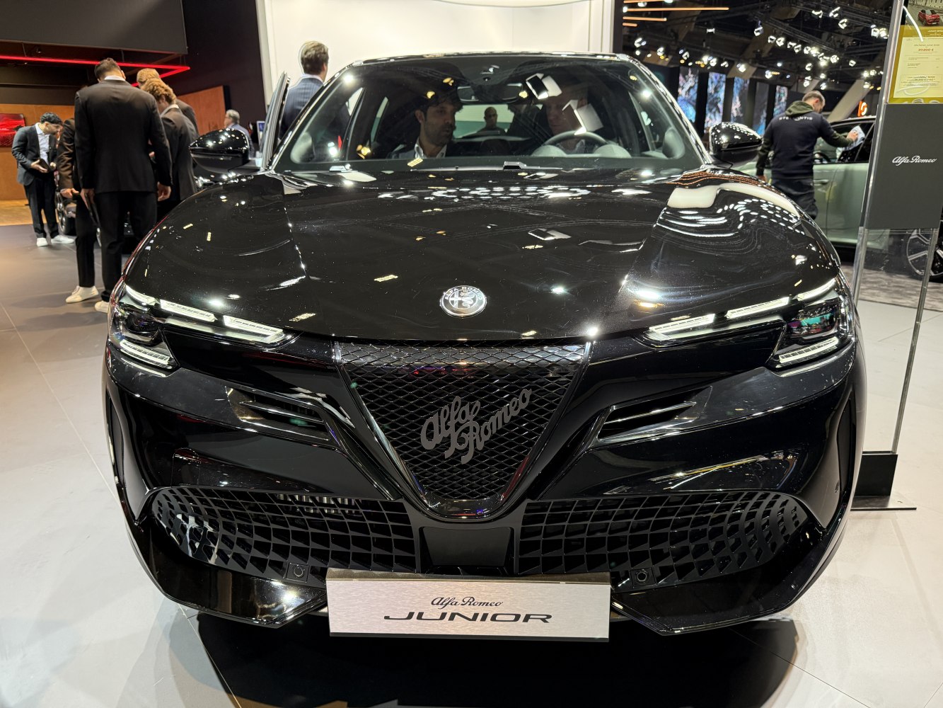 Front view with distinctive grille and LED headlights