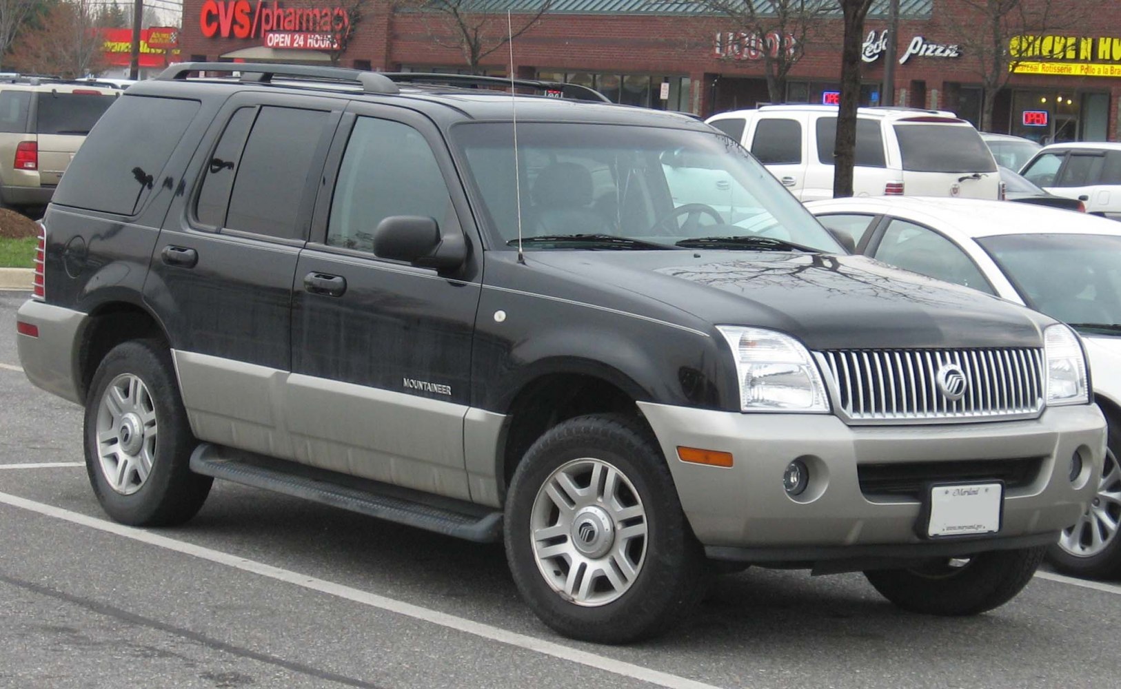 Two-tone exterior and rugged SUV design with side steps