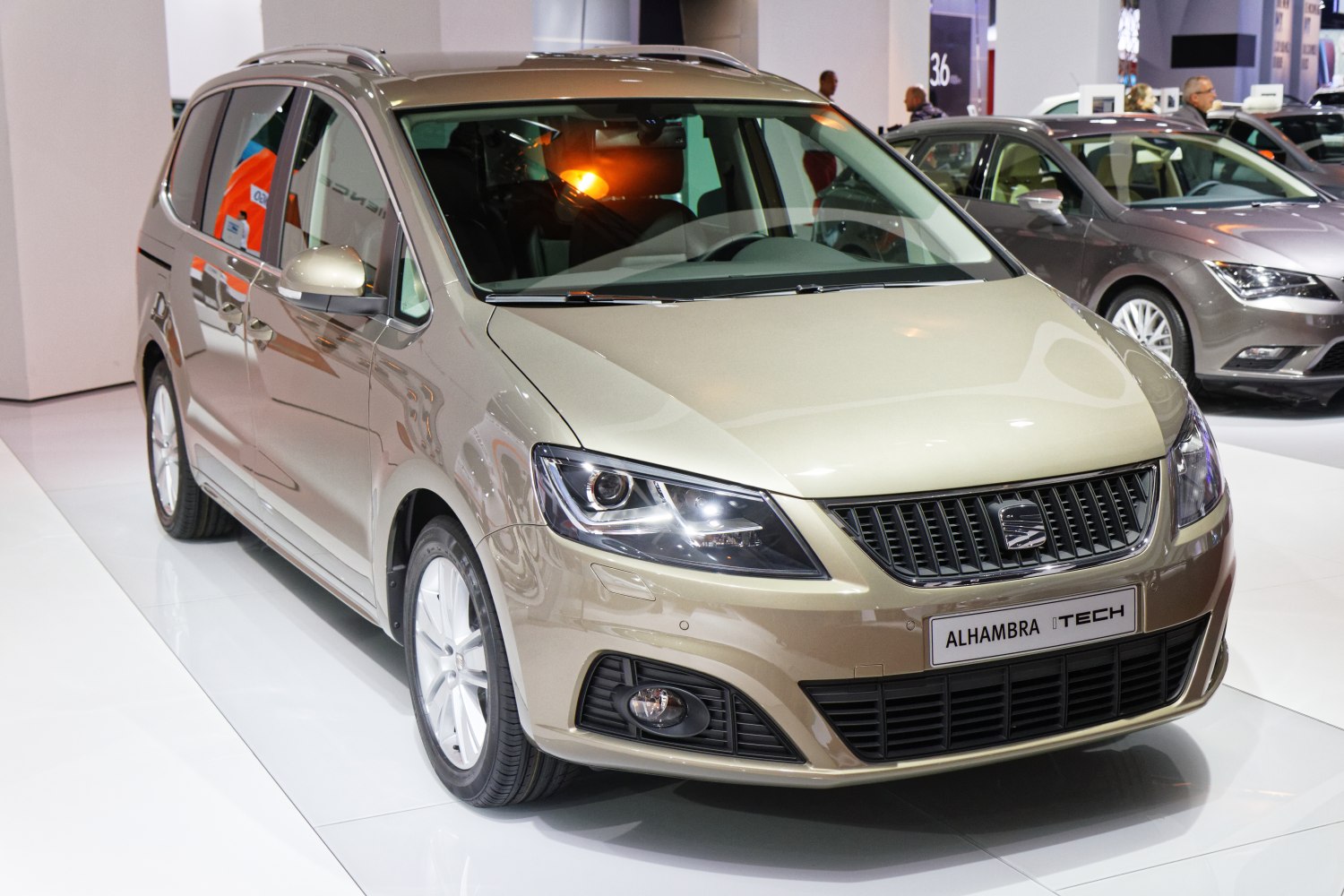 Multi-purpose vehicle with LED headlights and alloy wheels front view