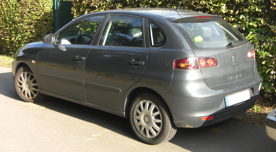 Rear side view of a 5-door hatchback with distinctive taillights and alloy wheel design