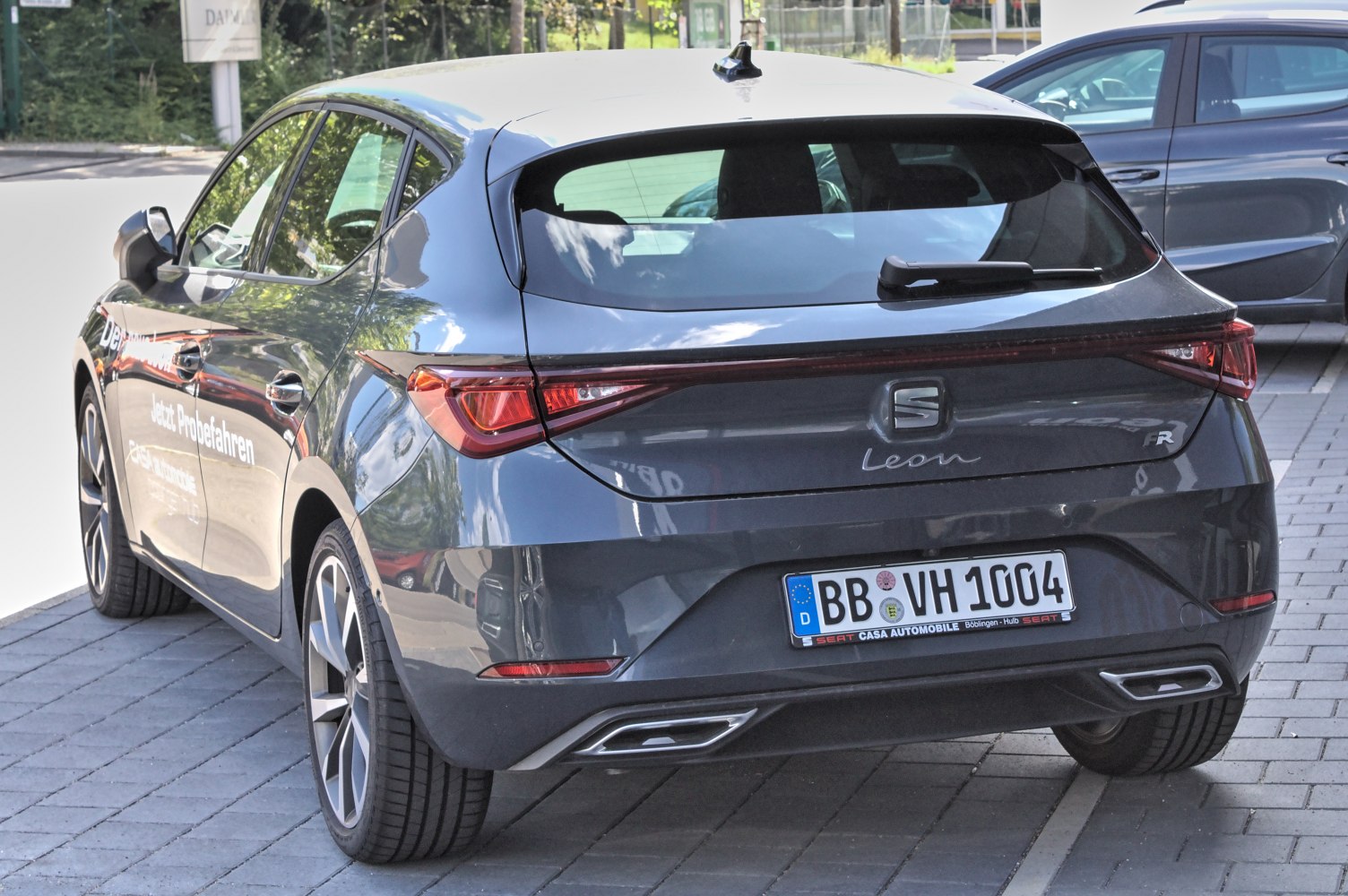 Rear view with sleek LED tail lights and sporty rear design