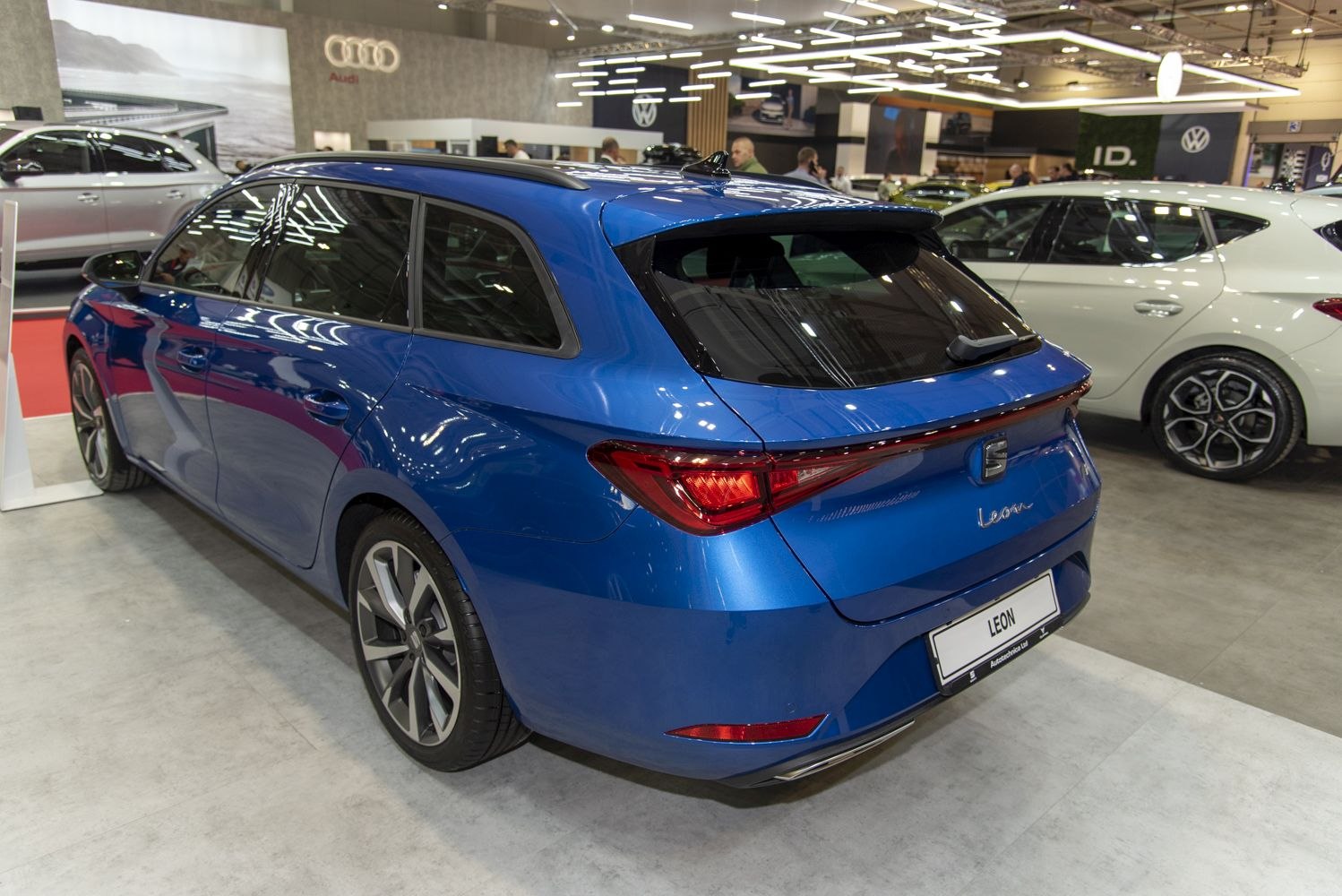 Sporty station wagon with sleek LED tail lights and alloy wheels