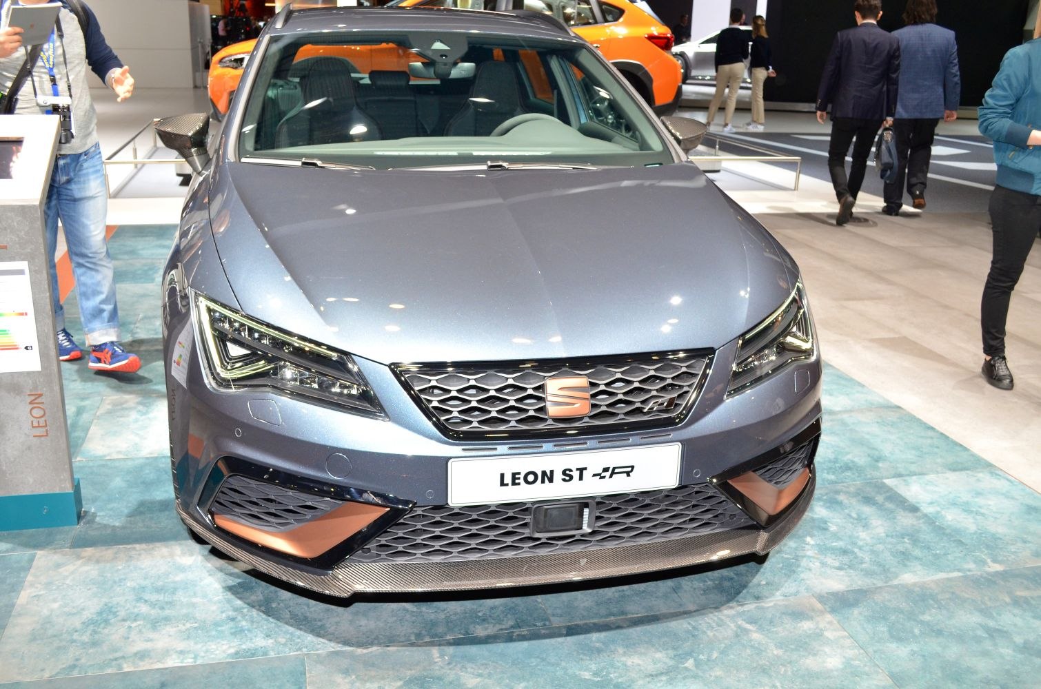 Aggressive front fascia with sharp LED headlights and sporty grille.