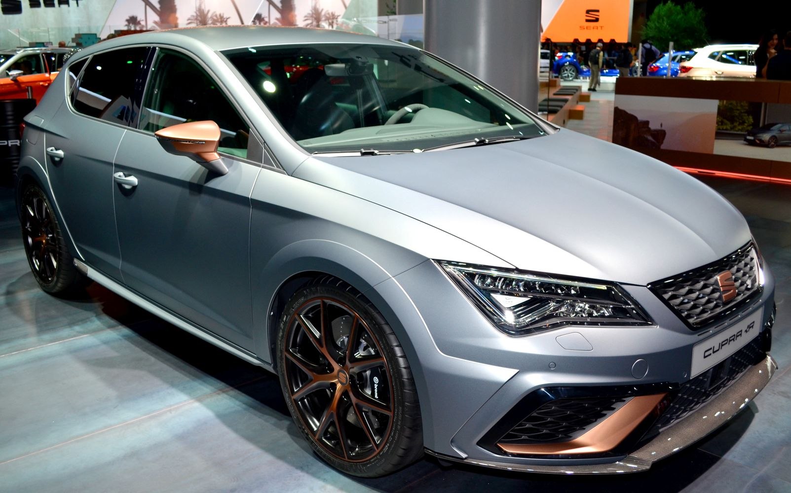 Front view with LED headlights and detailed alloy wheels