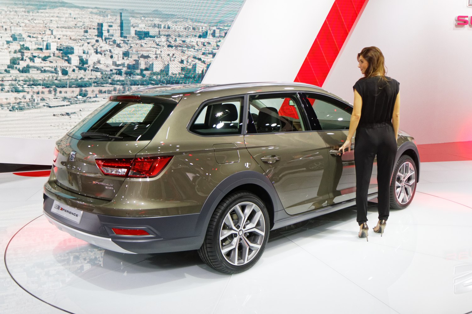Rear side view of a modern wagon with alloy wheels