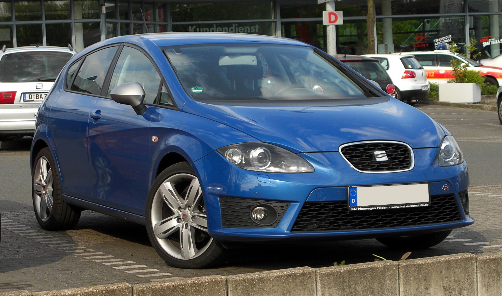 Sporty front hatchback with alloy wheels and sleek headlights
