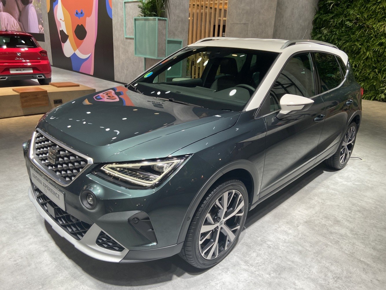 Compact SUV with LED headlights and two-tone roof detailing