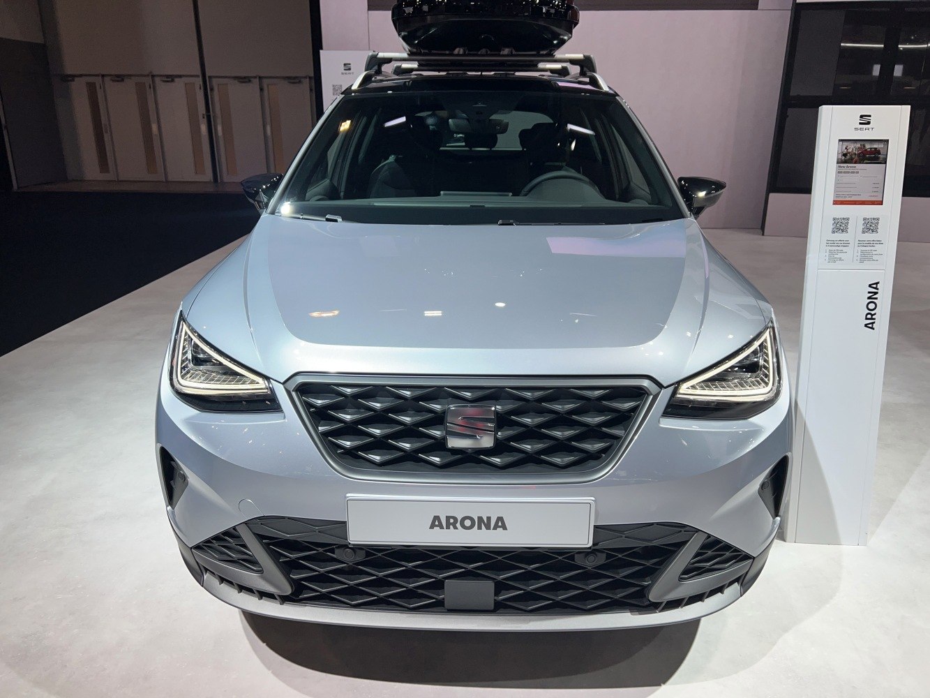 Front view LED headlights and grille design