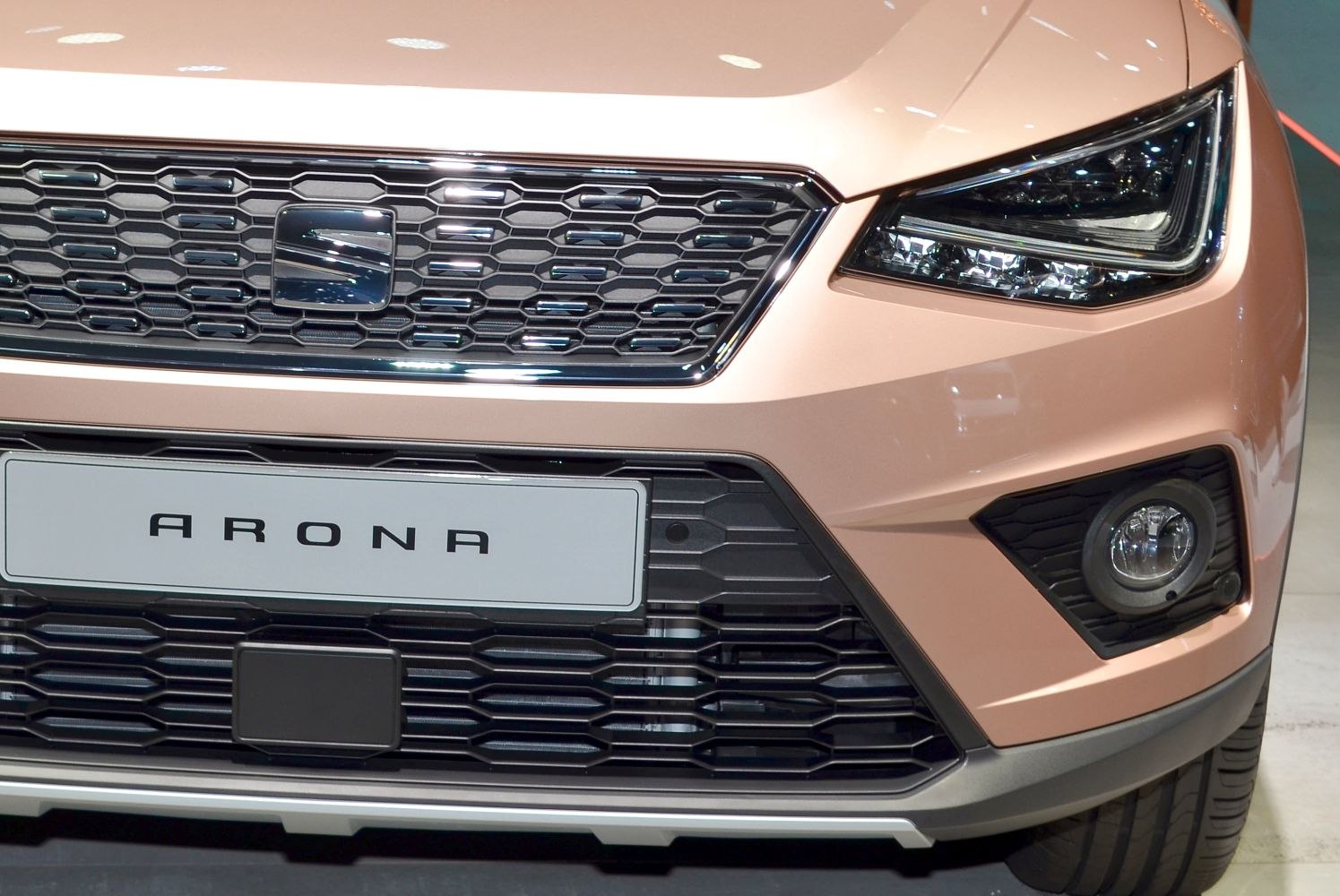 Front grille and sharp headlight with fog light
