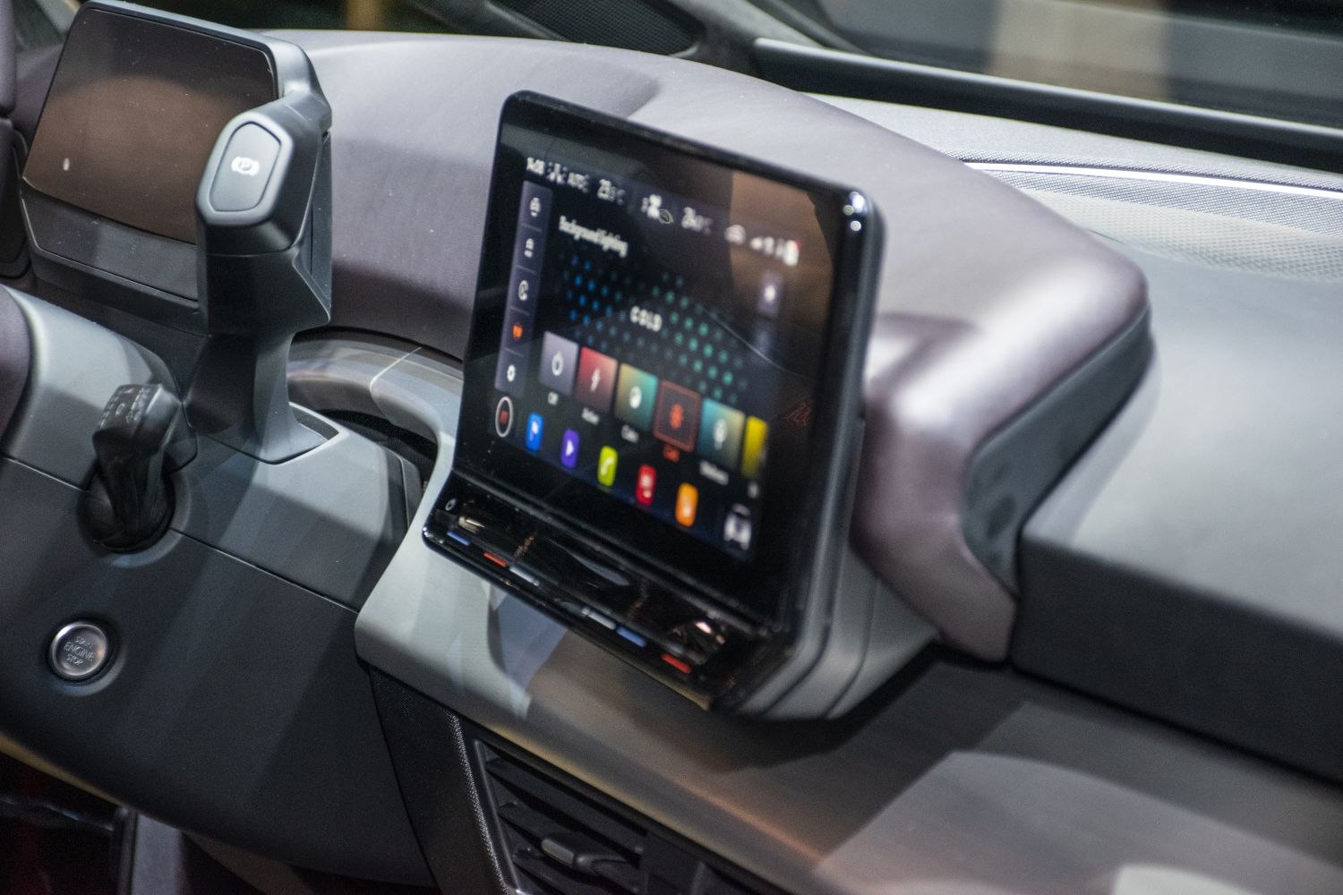 Touchscreen infotainment and sleek center console design