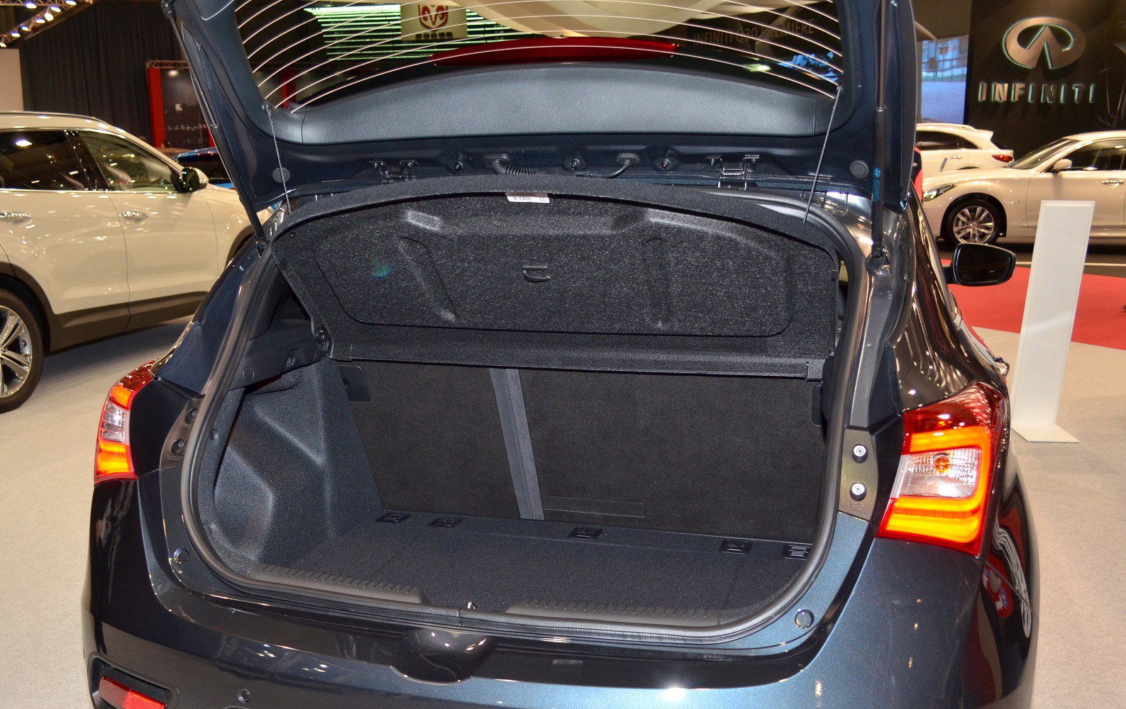 Open trunk interior with spacious rear cargo area