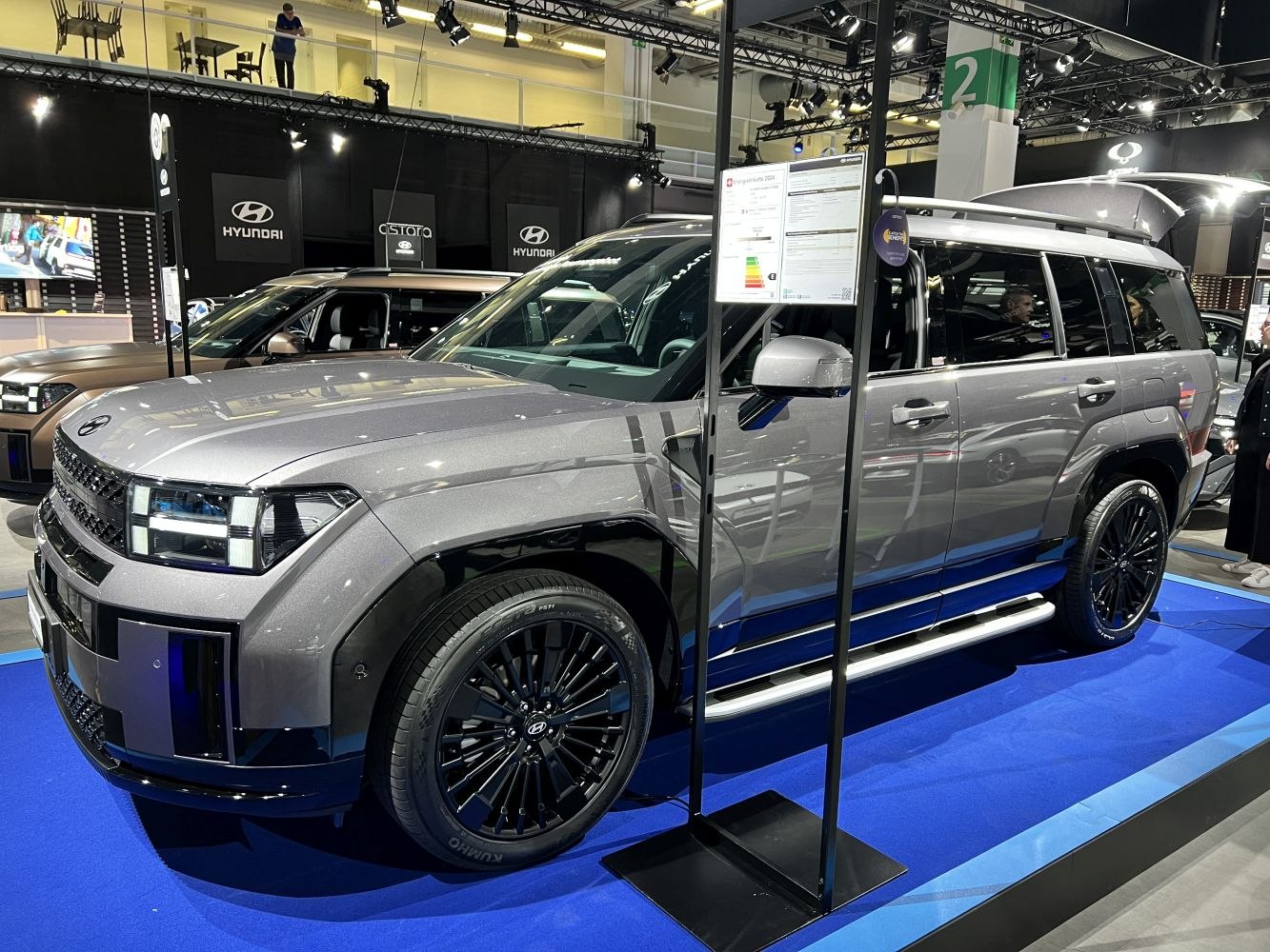 Modern SUV with LED front lights and black alloy wheels
