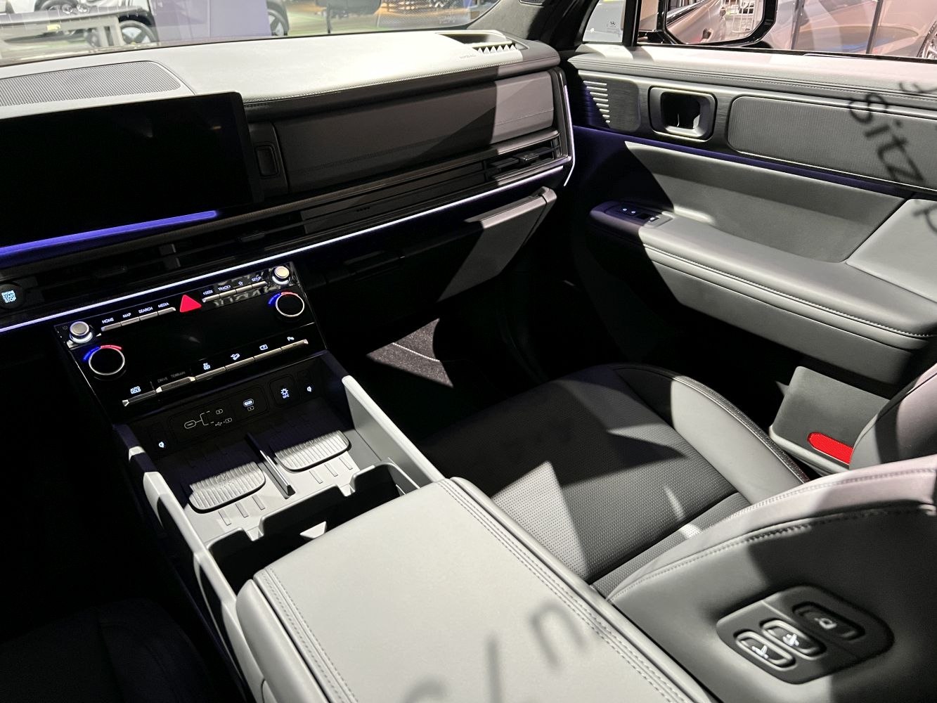 Modern Hyundai SUV interior with dashboard and center console