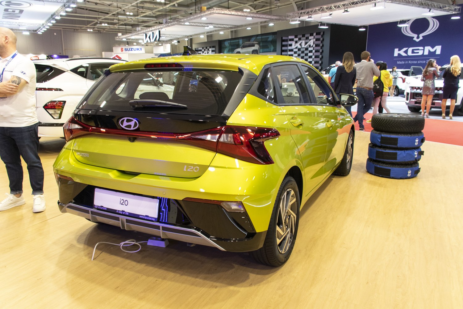 Rear view of a hatchback with distinctive modern taillights and aerodynamic shaping