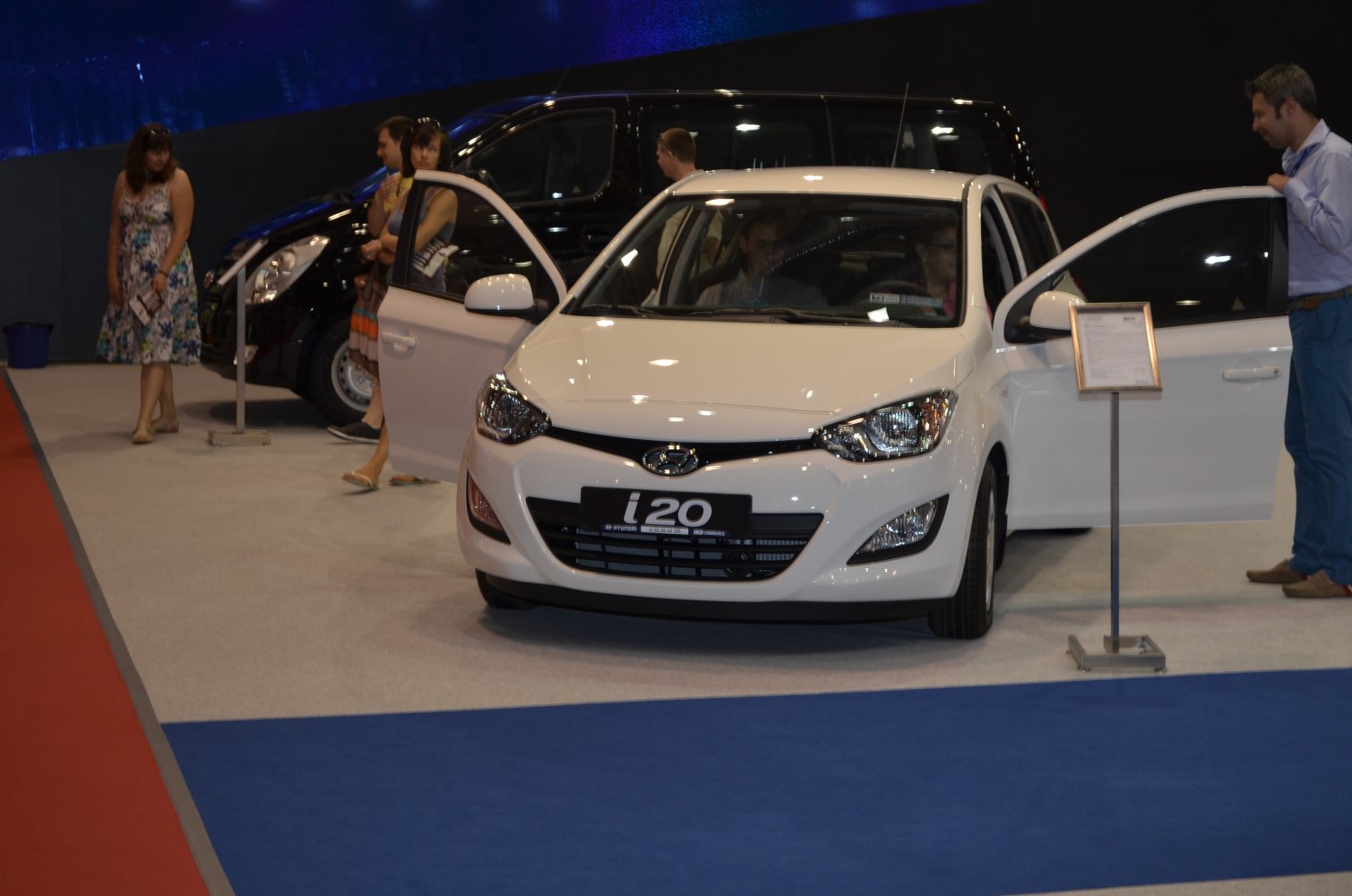 Front view of hatchback with both front doors open