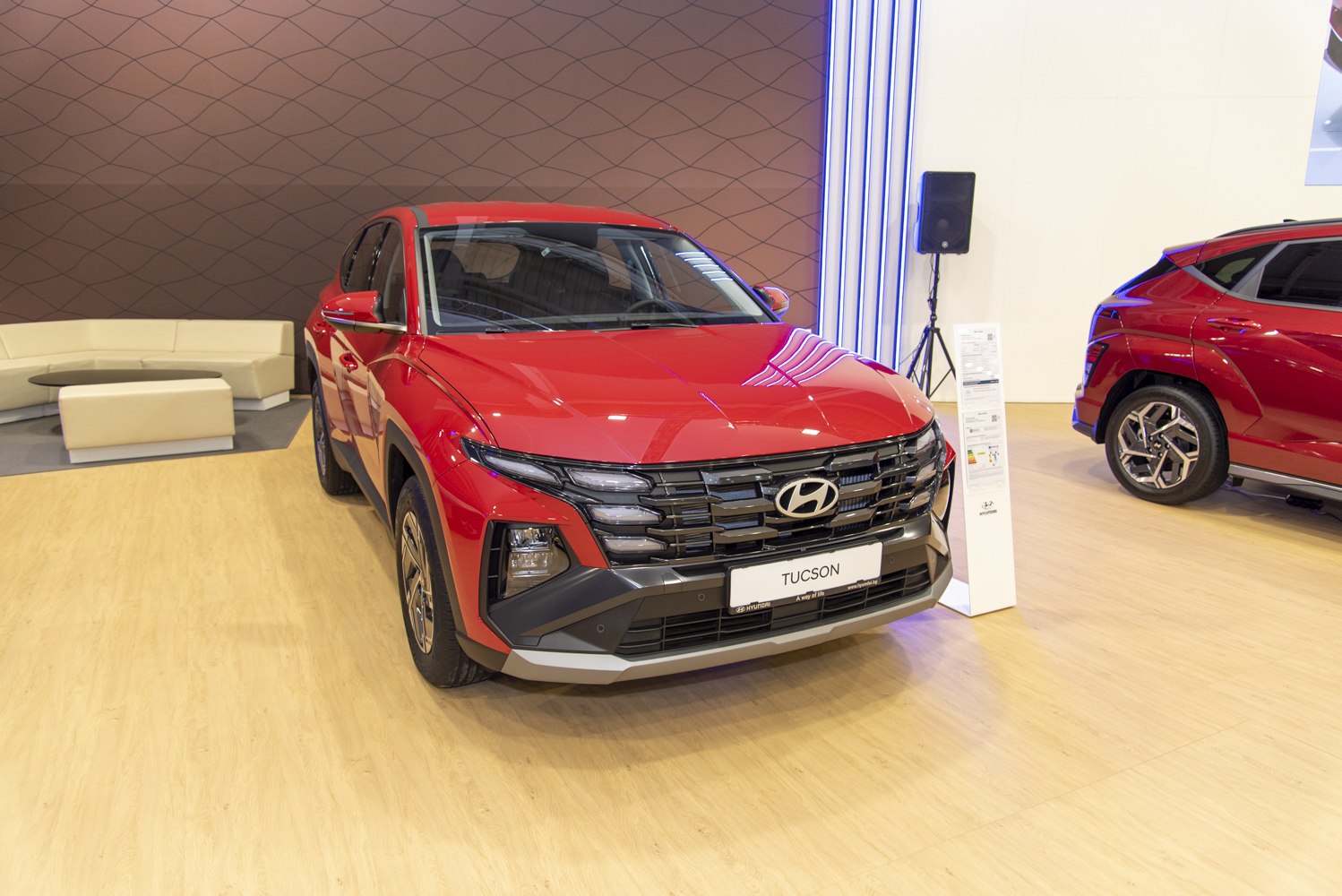 Front view with modern grille and sleek headlights