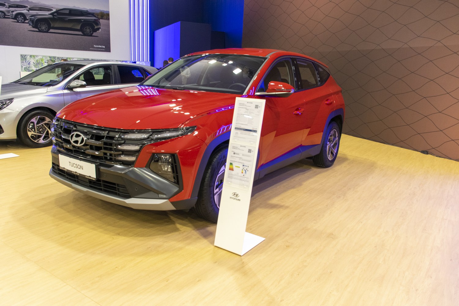 Front grille and LED headlights of 2024 Hyundai Tucson IV facelift