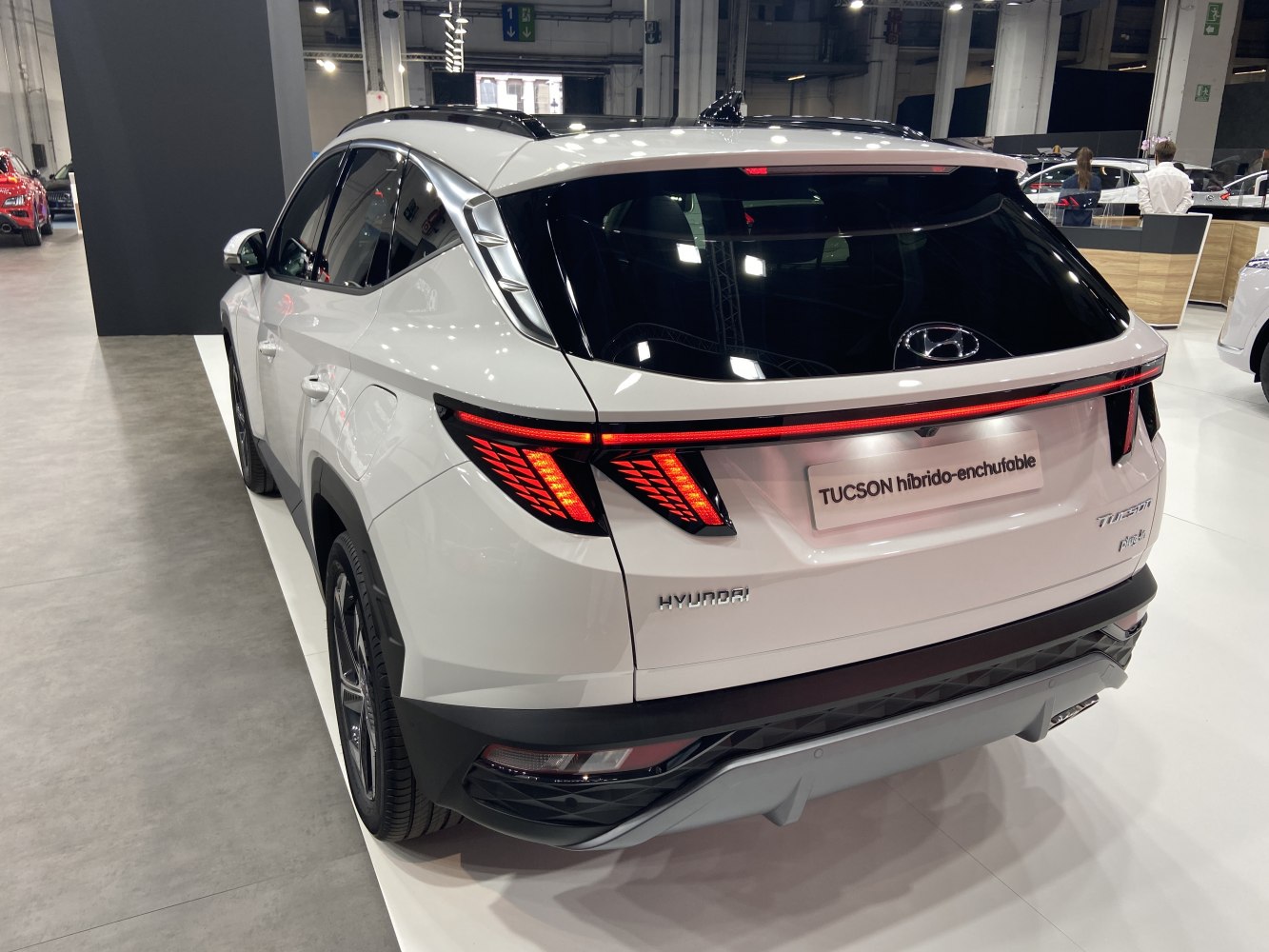 Rear LED taillights and tailgate design of a modern SUV