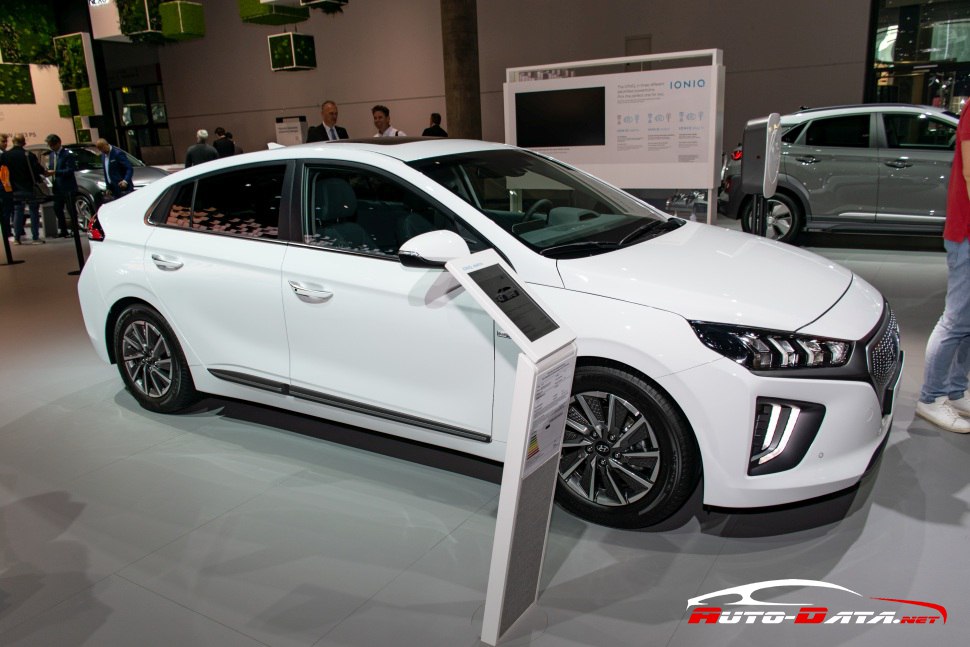 White Hyundai IONIQ facelift with LED headlights and alloy wheels