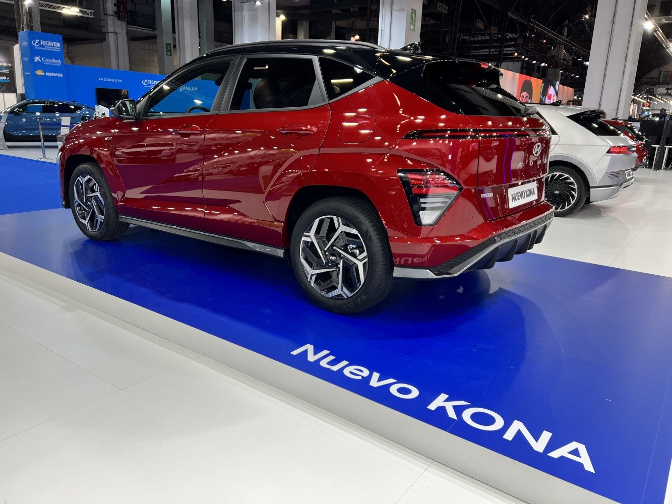 Angular rear and side design with LED tail lights and modern wheels