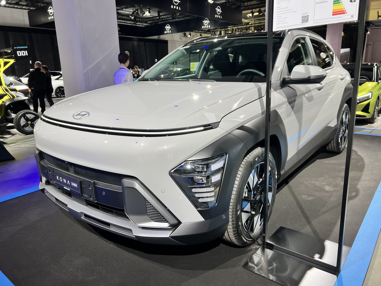 Front view with LED headlights and sleek compact SUV design