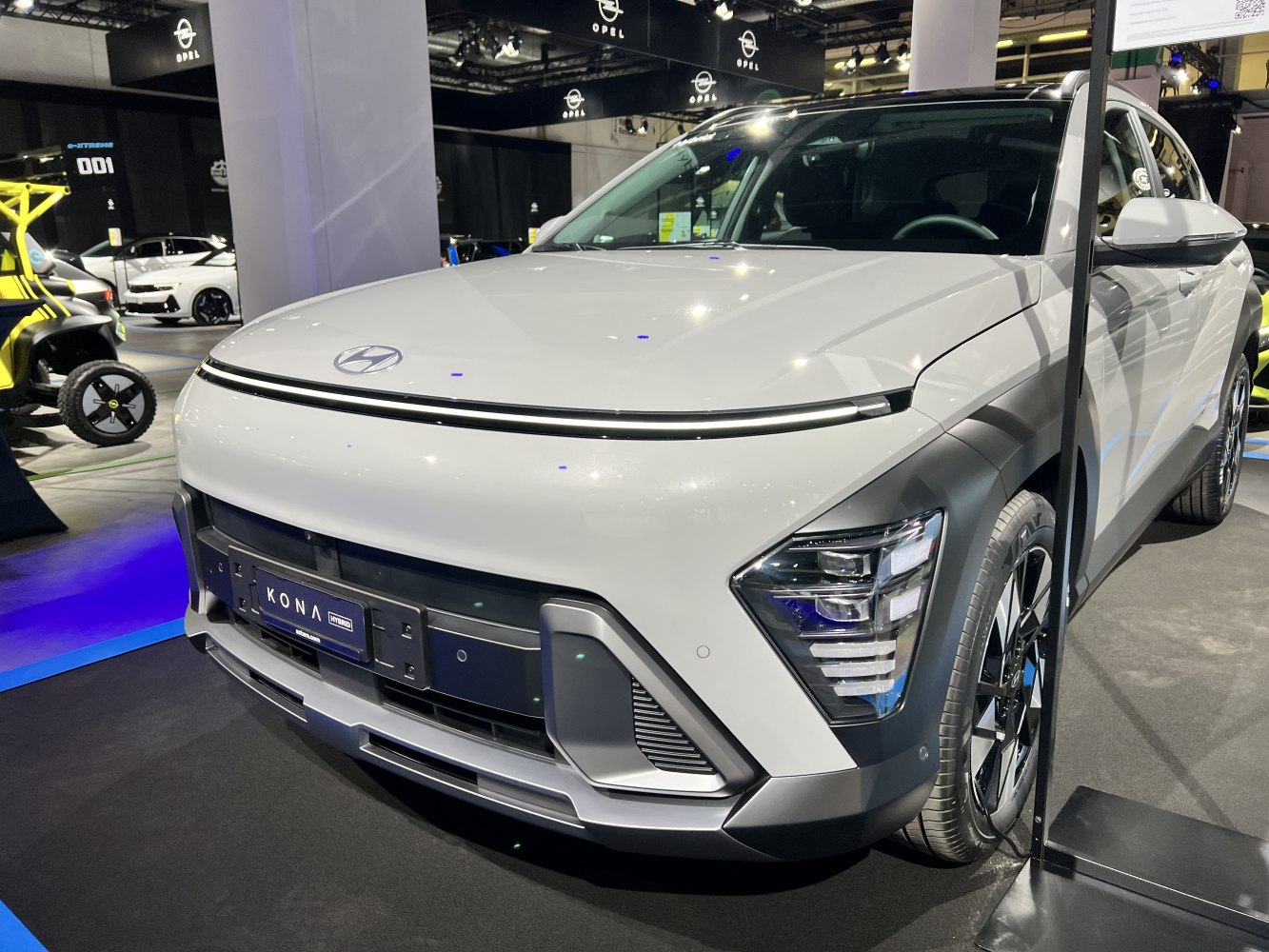 Sleek SUV front with LED headlights and black accent bumper
