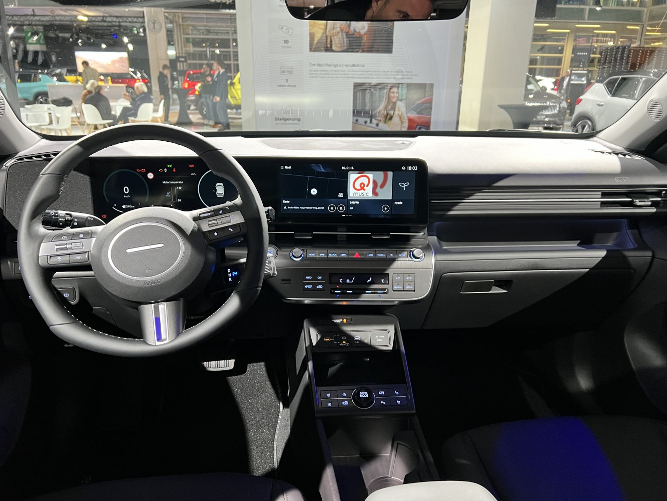 Digital instrument cluster and infotainment system with multifunction steering wheel