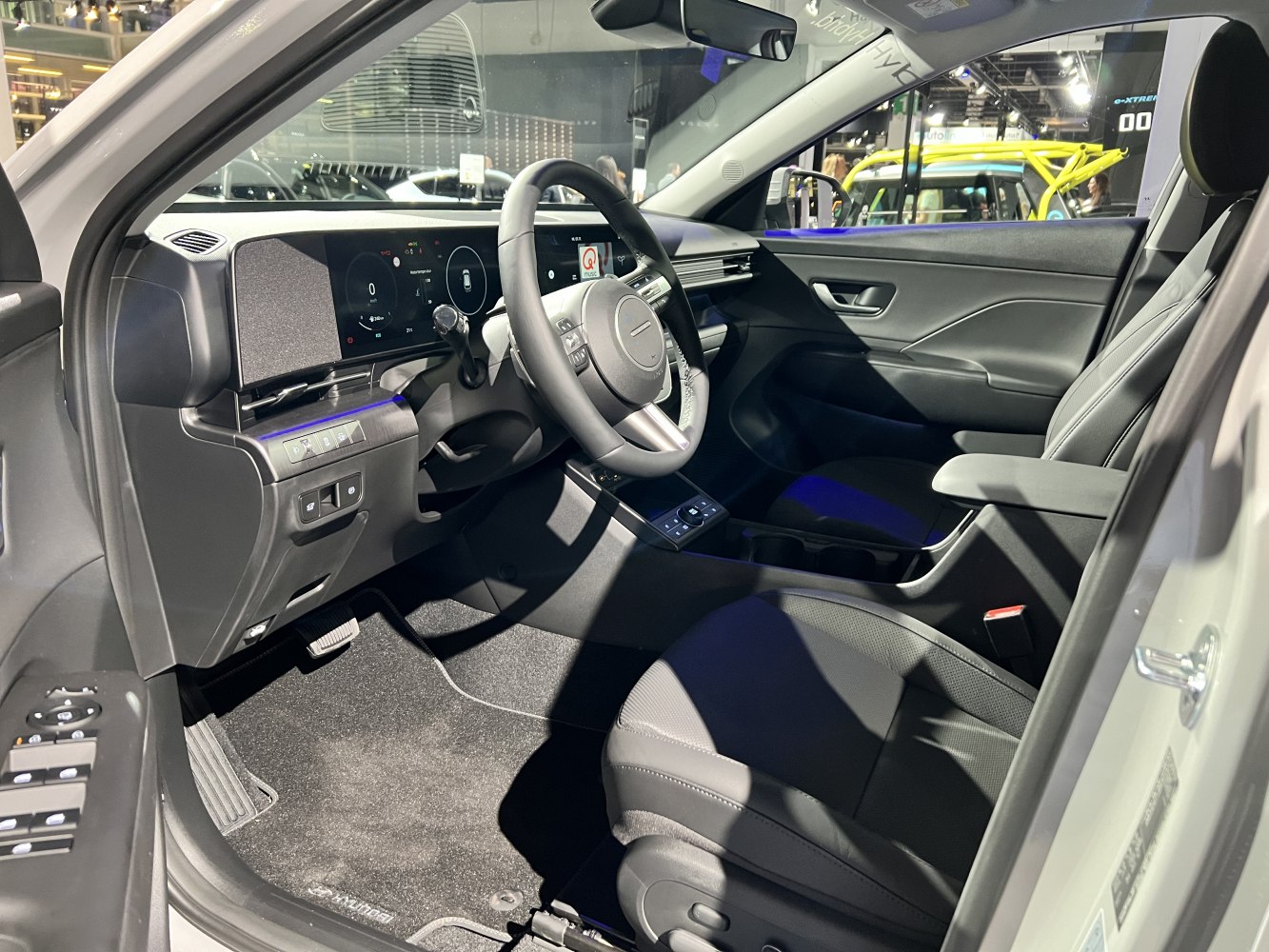 Digital dashboard and touchscreen interior with modern design