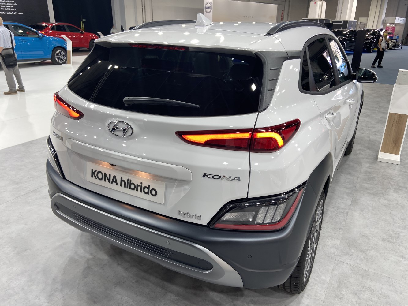 Rear view with LED tail lights and hybrid badging