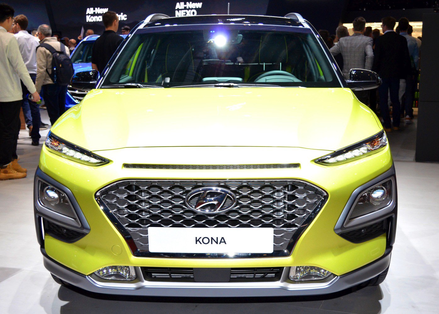 Front grille and distinctive headlight assembly with modern LED elements