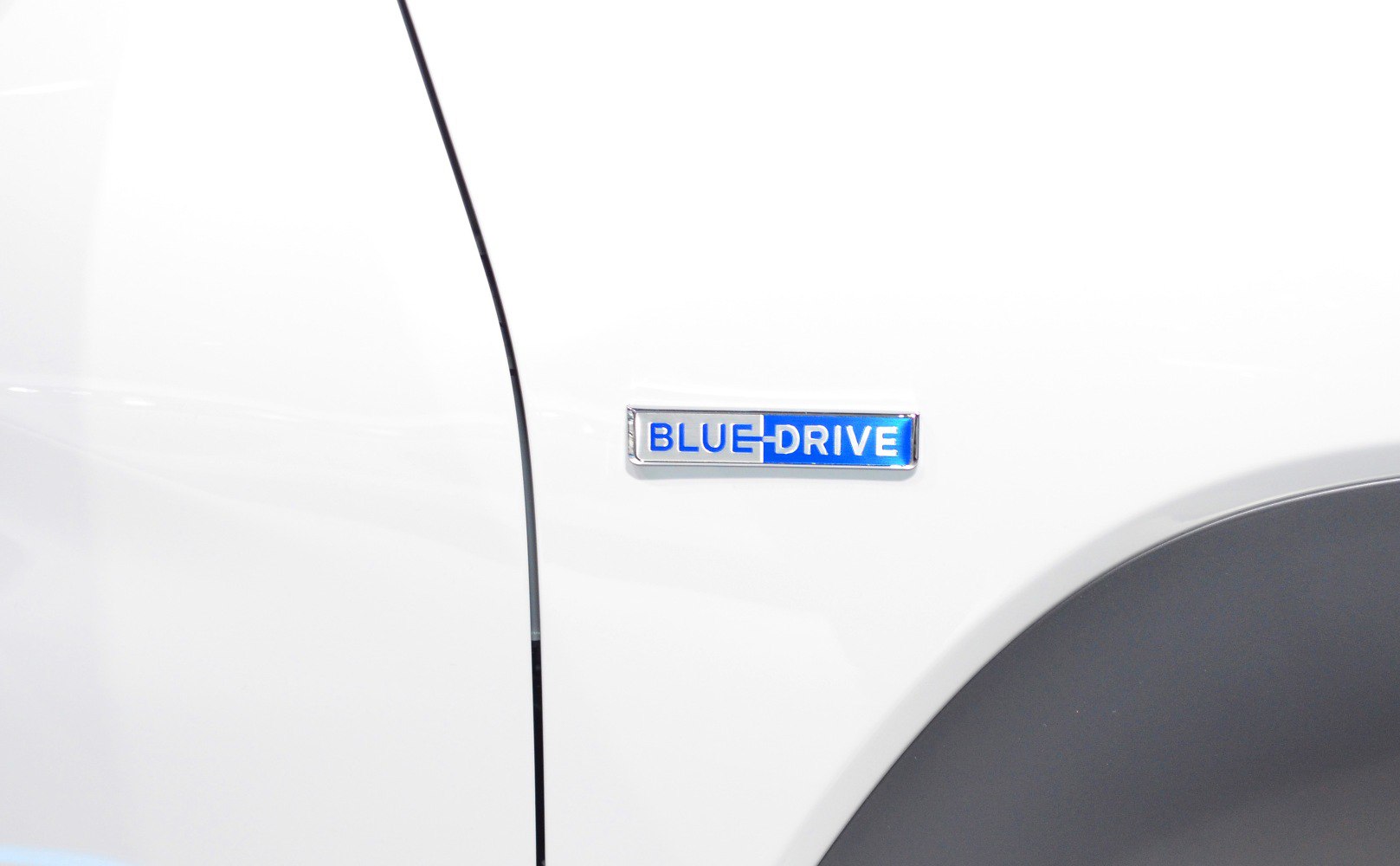 Close-up of Blue Drive eco badge on vehicle side panel