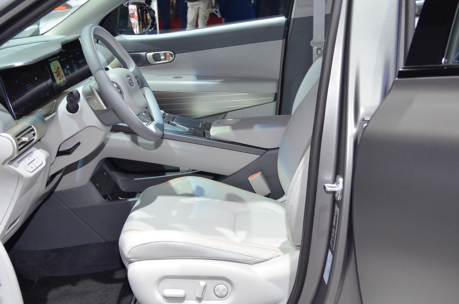 Modern digital dashboard and ergonomic front seat design