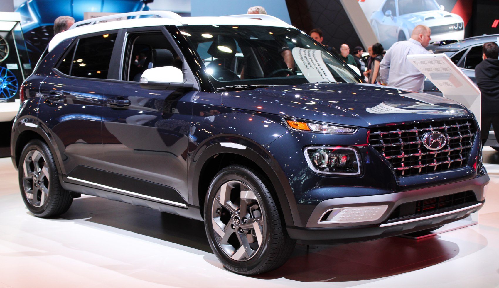 Compact SUV with distinctive front grille and modern alloy wheels