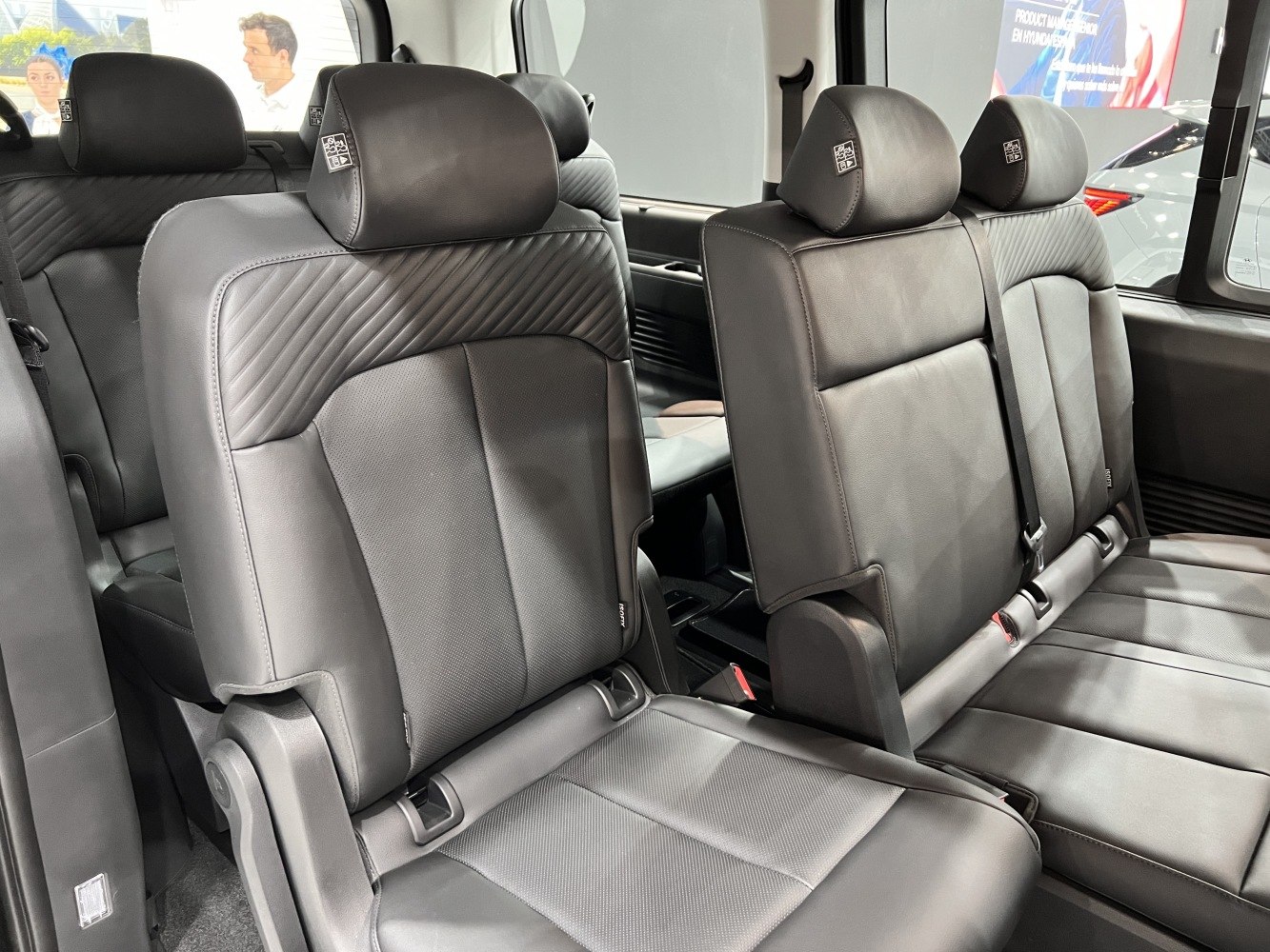 Premium leather vehicle seats with spacious interior layout