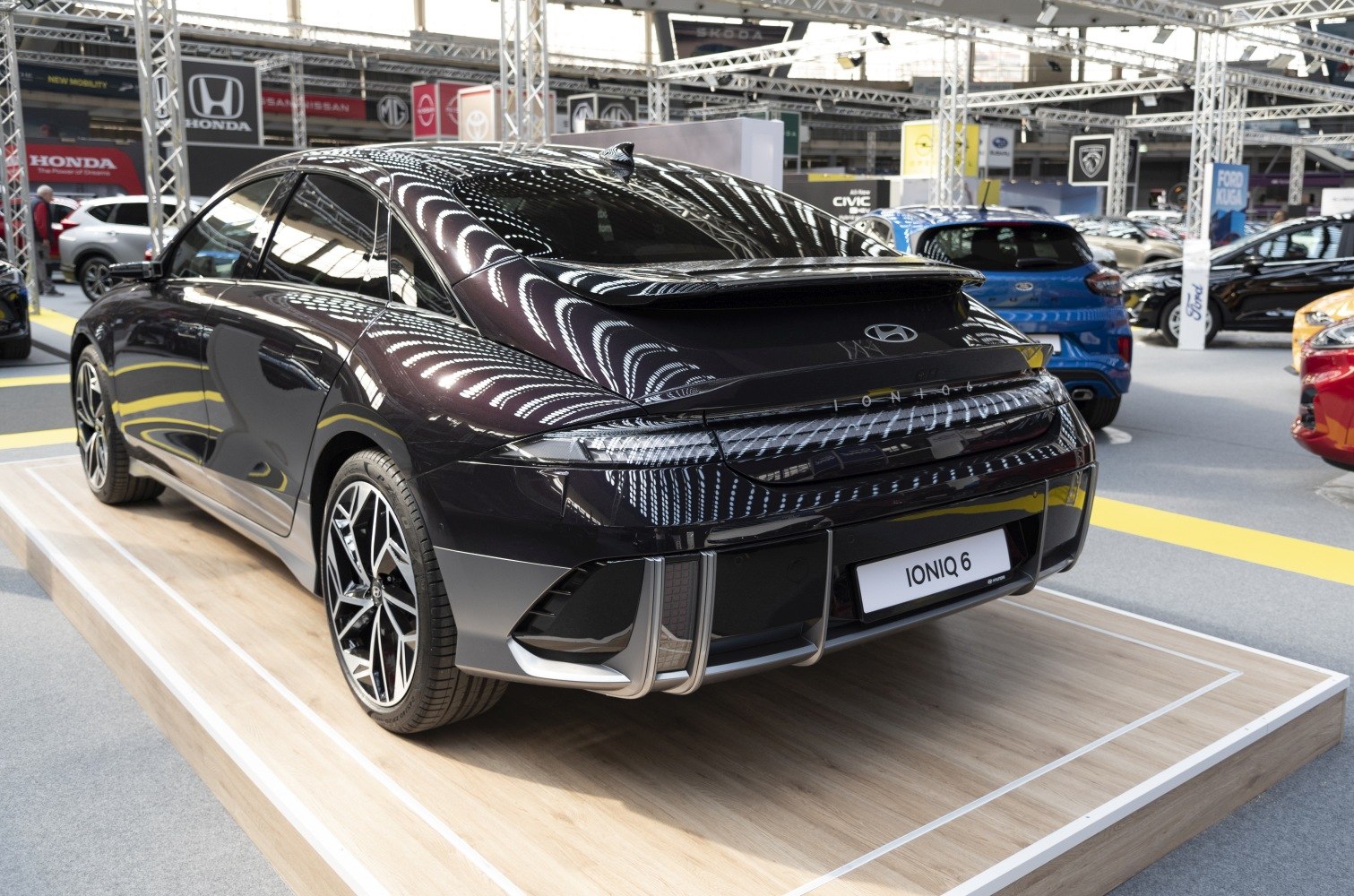 Sleek rear design with aerodynamic shape and LED tail lights