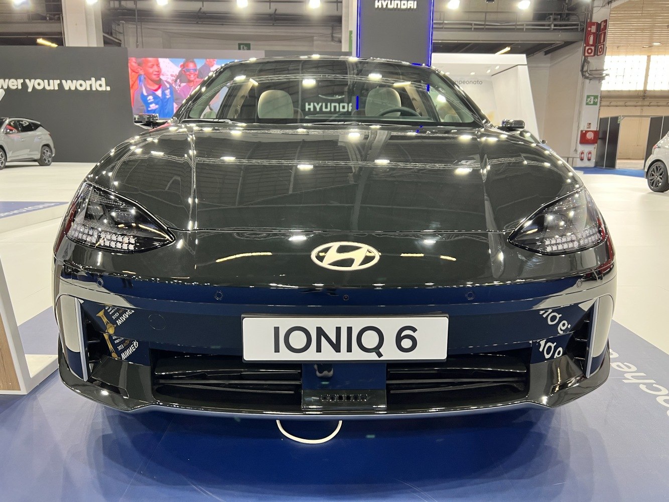 Front view with LED headlights and aerodynamic design